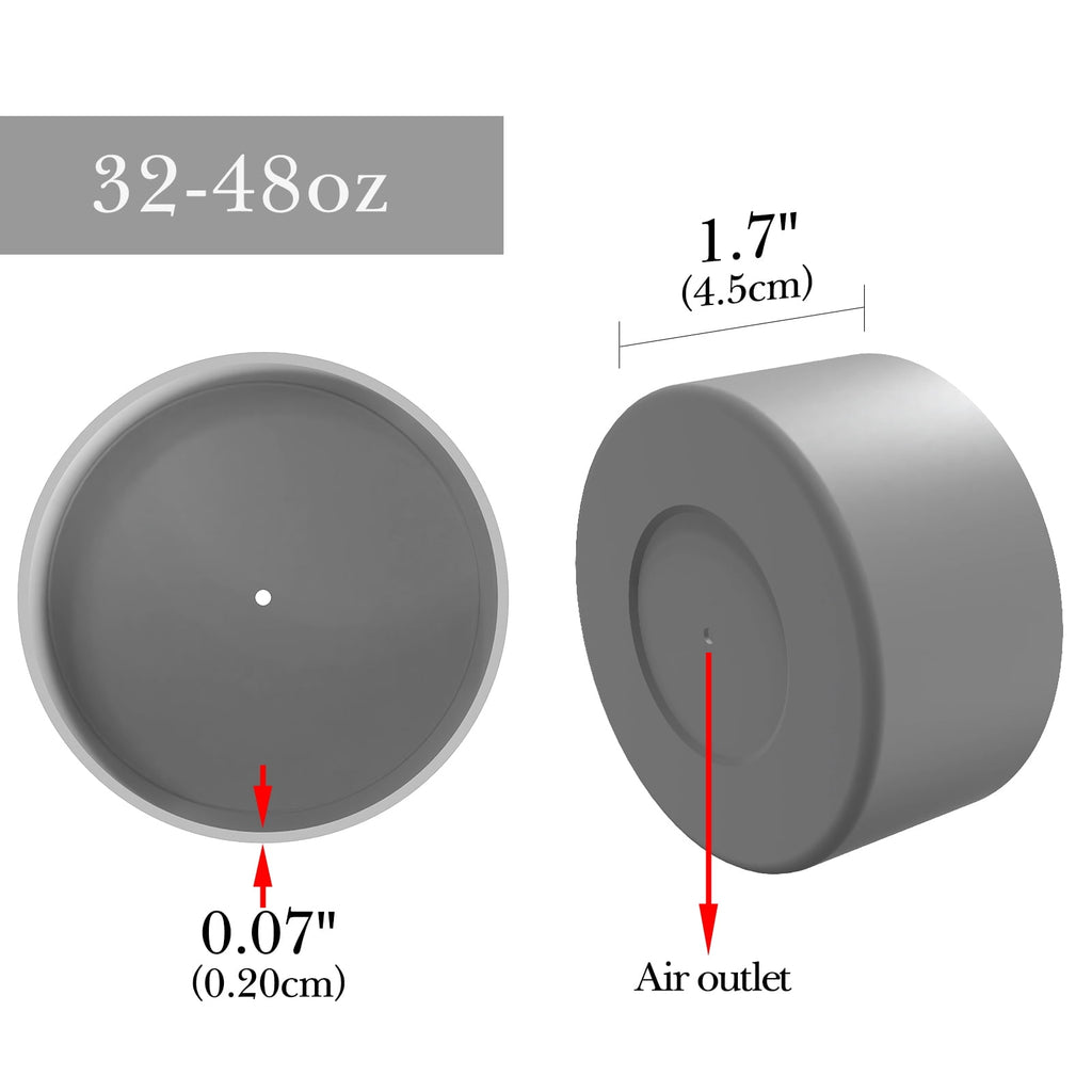 Linkidea 2 Pack Water Bottle Boot Compatible with Nalgene Sustain Wide Mouth 32oz/48oz, Narrow Mouth 32oz, Silicone Anti-Slip Bottle Bottom Bumper Protector (Grey) - PMXZ