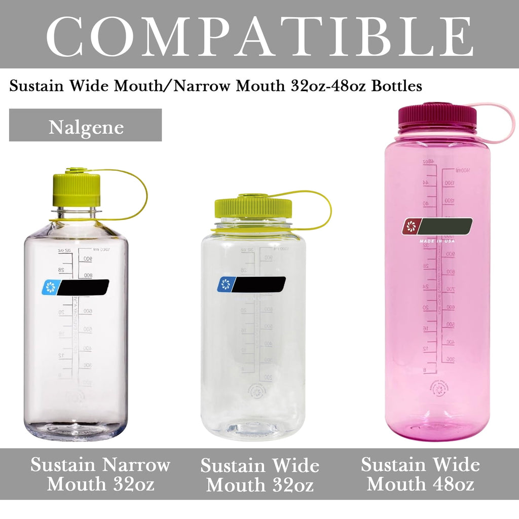 Linkidea 2 Pack Water Bottle Boot Compatible with Nalgene Sustain Wide Mouth 32oz/48oz, Narrow Mouth 32oz, Silicone Anti-Slip Bottle Bottom Bumper Protector (Grey) - PMXZ