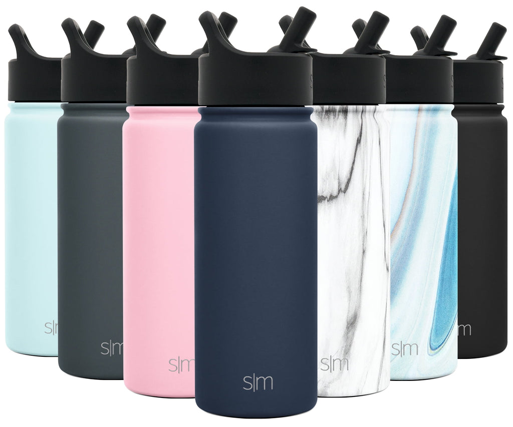 Simple Modern Summit Water Bottle Straw Lid Vacuum Insulated Stainless Steel Bottle | 18 fl oz - 9HG9