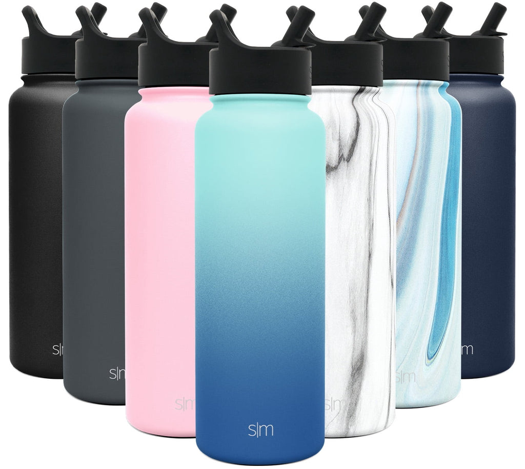 Simple Modern Summit Water Bottle Straw Lid Vacuum Insulated Stainless Steel Bottle | 18 fl oz - 9HG9