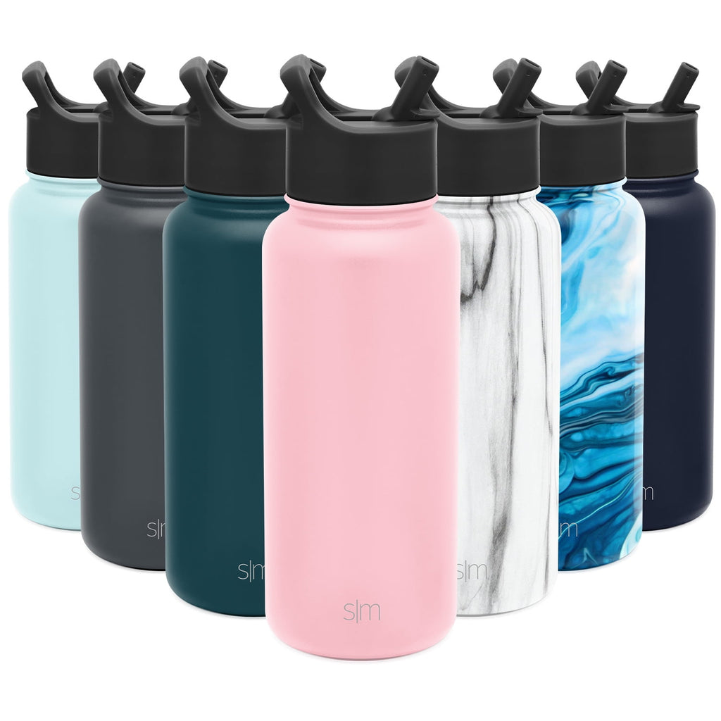 Simple Modern Summit Water Bottle Straw Lid Vacuum Insulated Stainless Steel Bottle | 18 fl oz - 9HG9