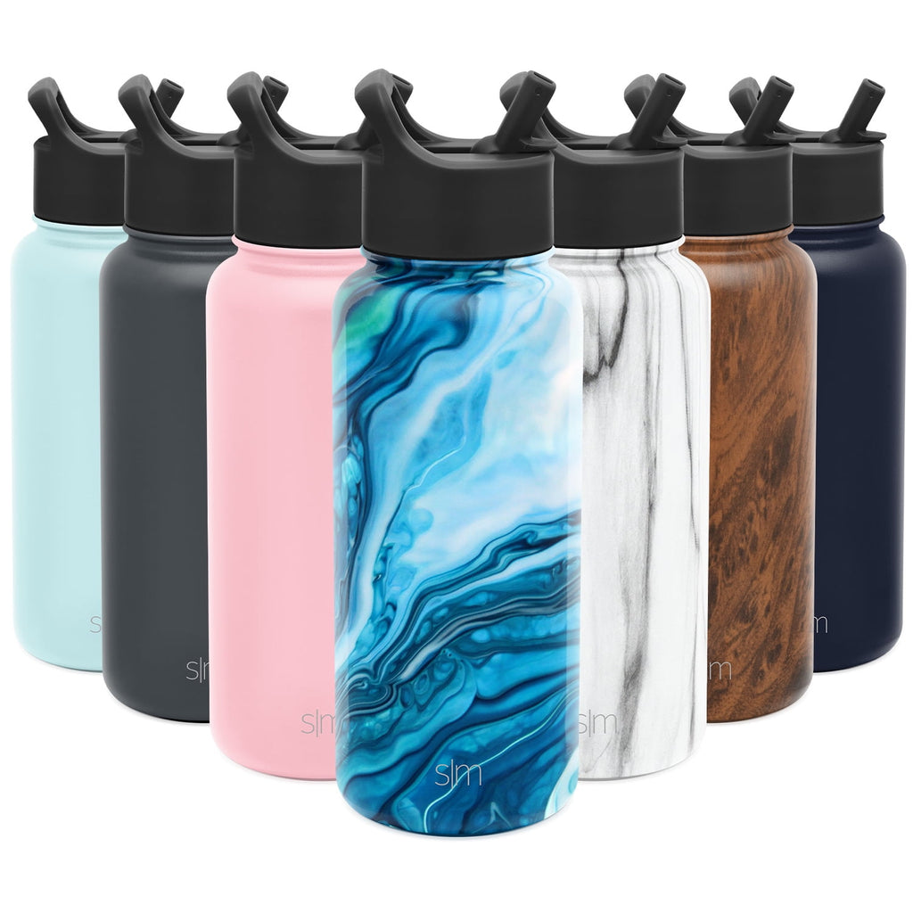 Simple Modern Summit Water Bottle Straw Lid Vacuum Insulated Stainless Steel Bottle | 18 fl oz - 9HG9