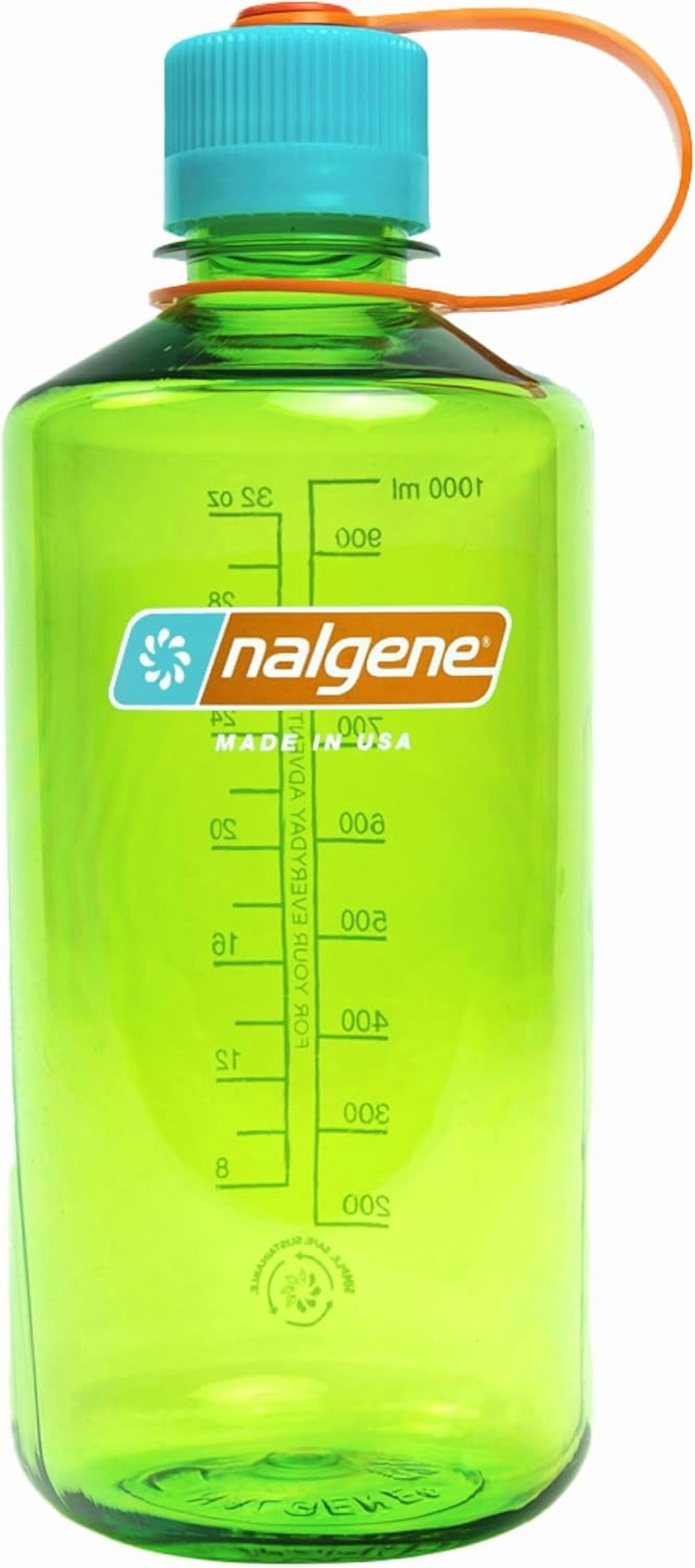 Nalgene Sustain Tritan BPA-Free Water Bottle Made with Material Derived from 50% Plastic Waste, 32 OZ, Narrow Mouth, Pear - T535