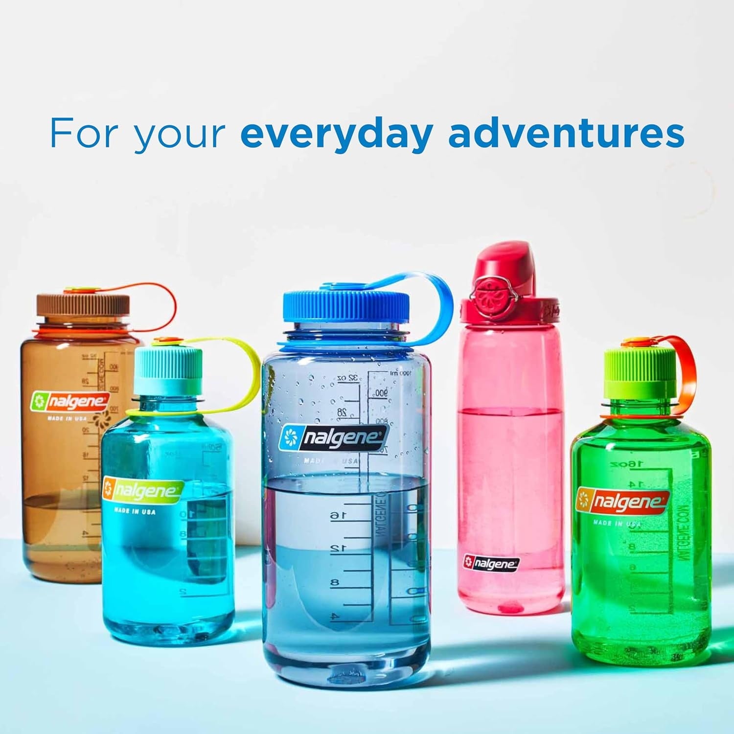 Nalgene Sustain Tritan BPA-Free Water Bottle Made with Material Derived from 50% Plastic Waste, 32 OZ, Narrow Mouth, Pear - T535