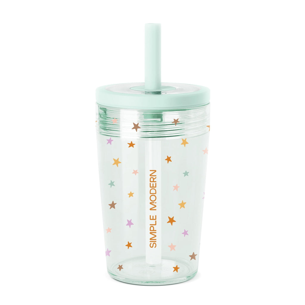 Simple Modern 12 fl oz Tritan Plastic Junior Tumbler with Silicone Straw Lid for Toddlers | Stars - 5WLK