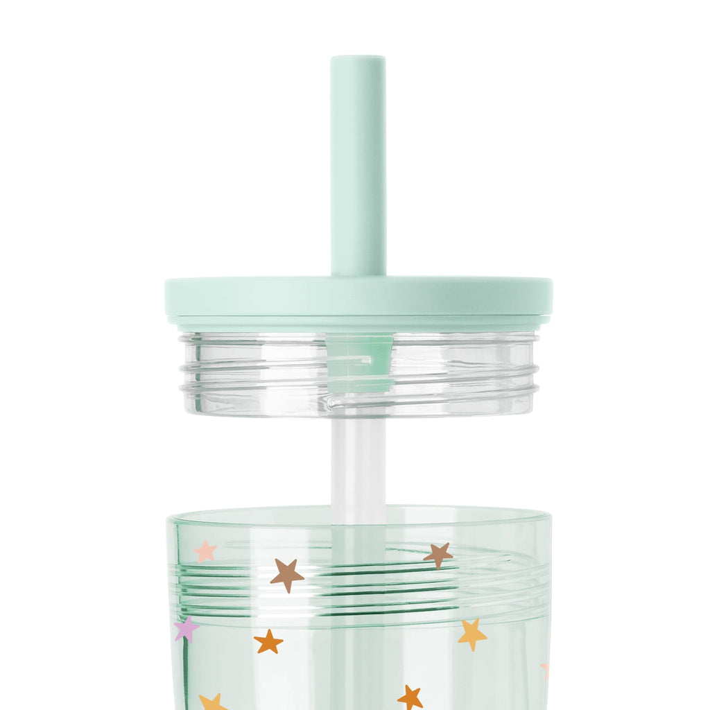 Simple Modern 12 fl oz Tritan Plastic Junior Tumbler with Silicone Straw Lid for Toddlers | Stars - 5WLK