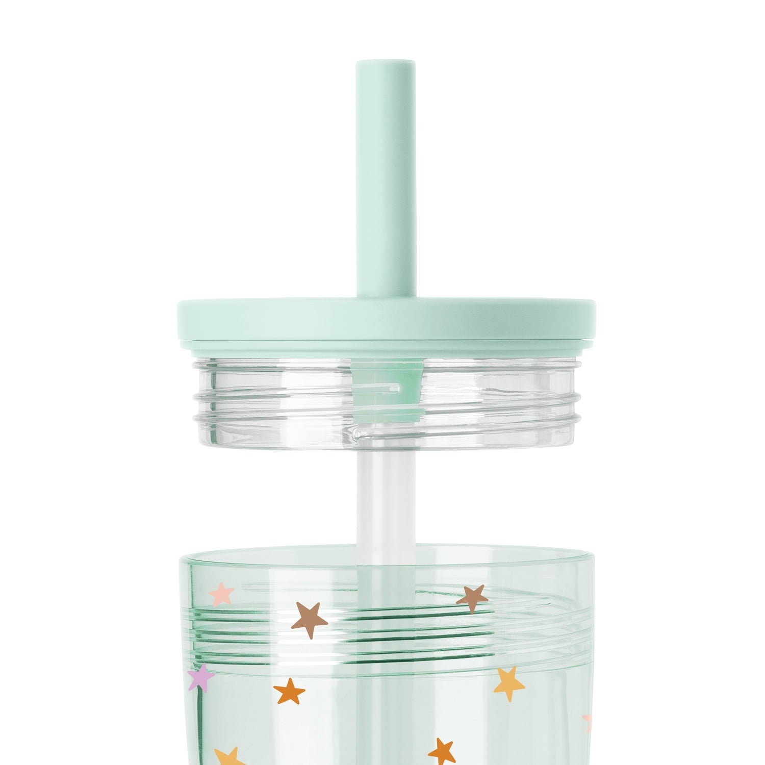 Simple Modern 12 fl oz Tritan Plastic Junior Tumbler with Silicone Straw Lid for Toddlers | Stars - 5WLK