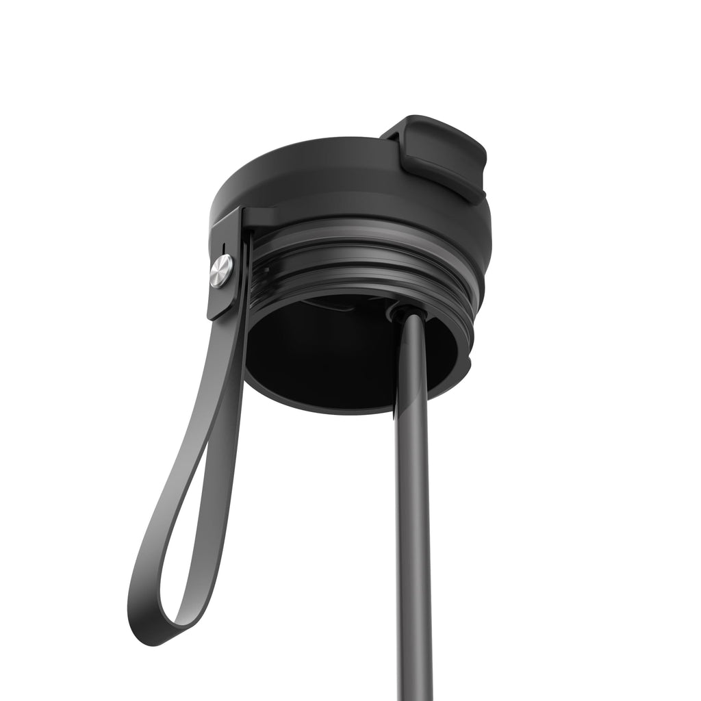 Contigo DualSip Leakproof Plastic Reusable Water Bottle with Carrying Strap, Black/Clear, 24 oz - WG9L