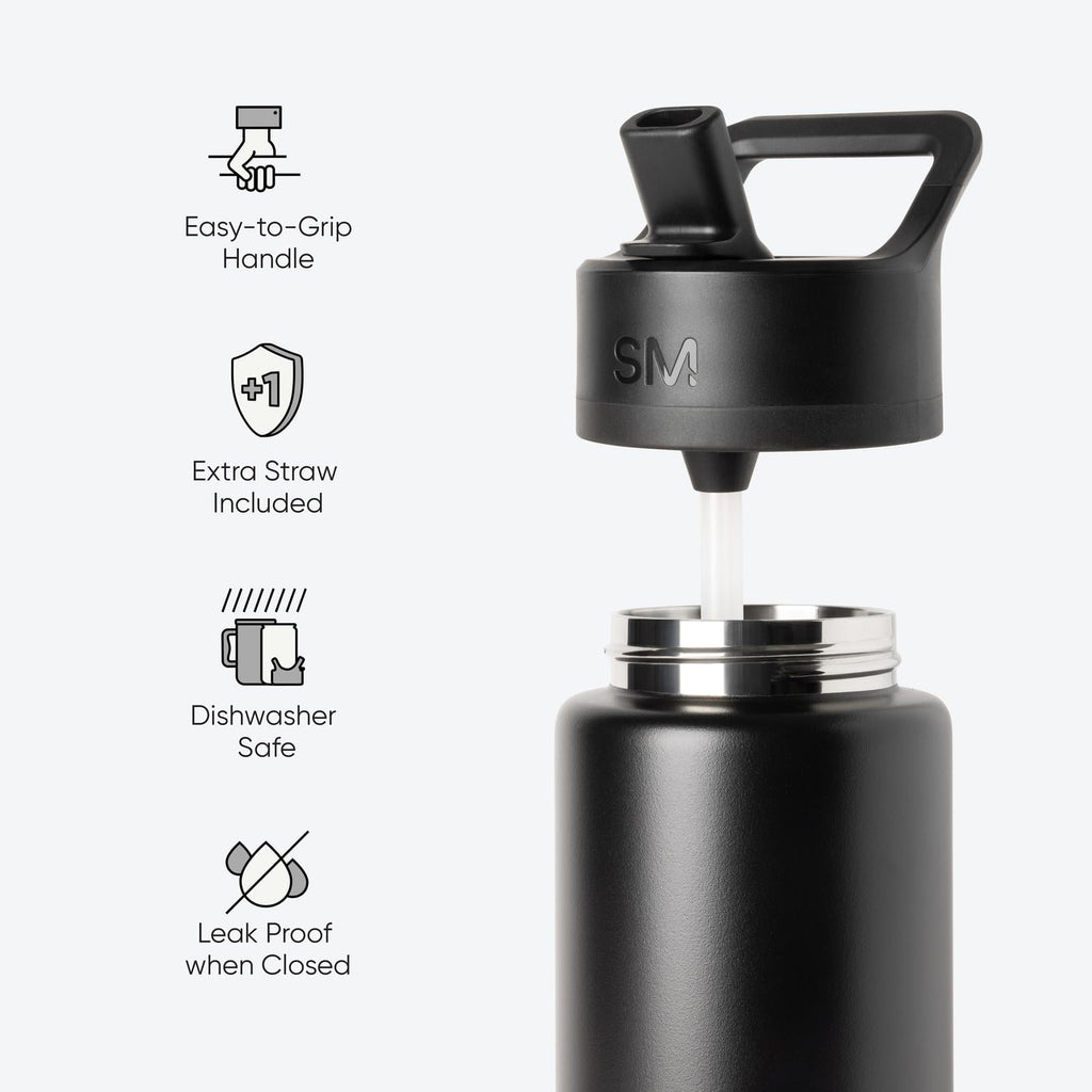 Simple Modern 30 fl oz Insulated Stainless Steel Summit Wide Mouth Water Bottle with Straw Lid | Slumberland - 8WP6