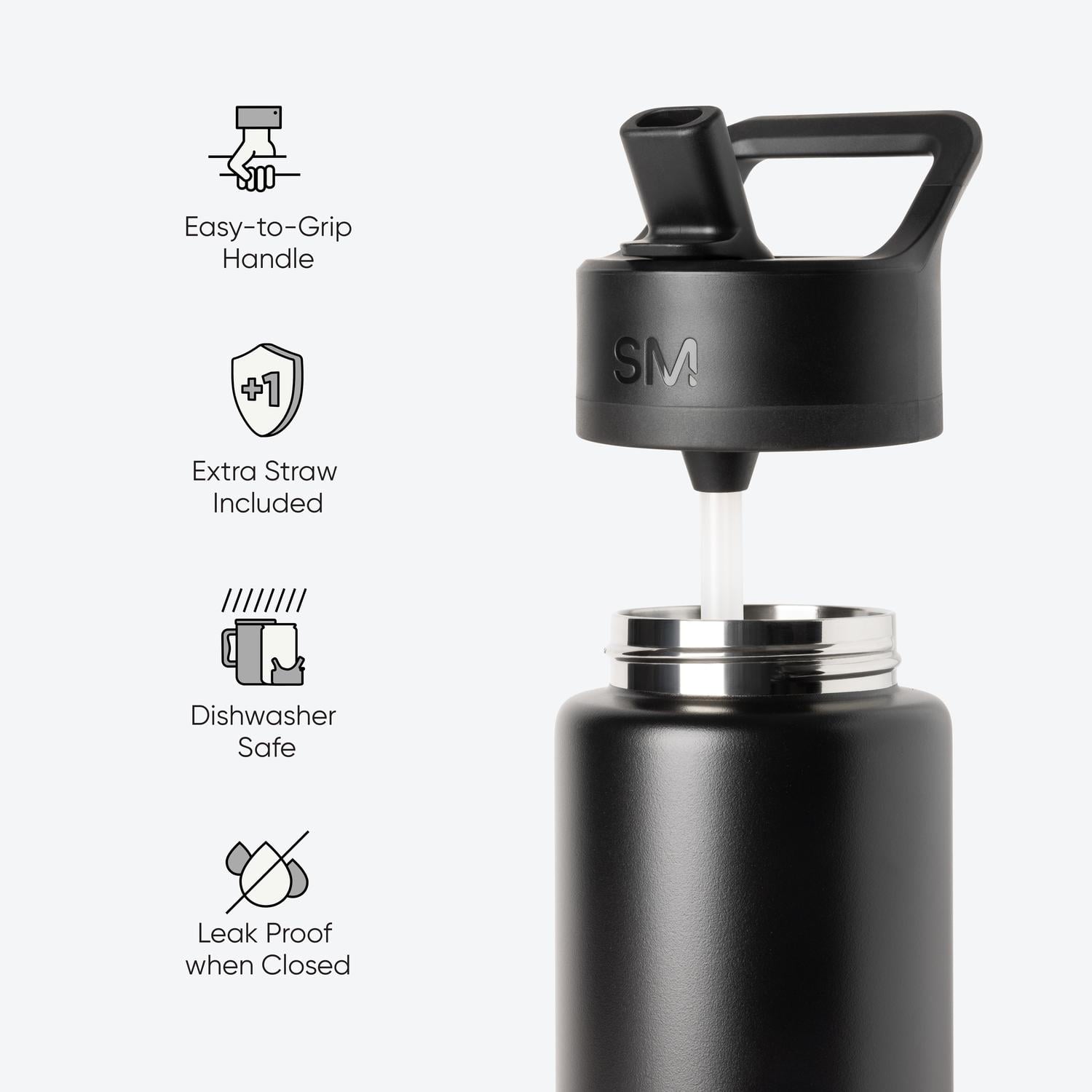 Simple Modern 30 fl oz Insulated Stainless Steel Summit Wide Mouth Water Bottle with Straw Lid | Slumberland - 8WP6