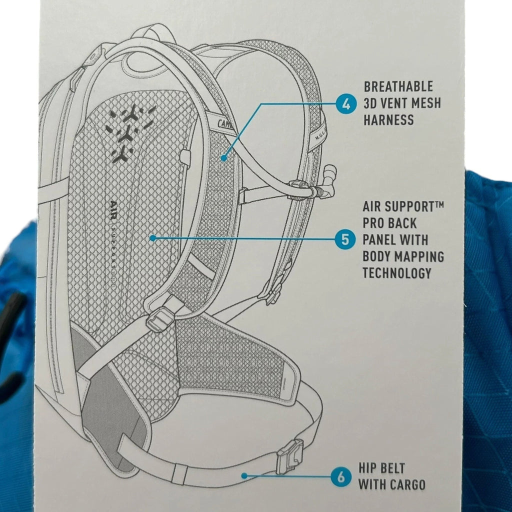 CAMELBAK M.U.L.E Pro 14L Bike Hydration Backpack 100 oz, Ibiza Blue/Orange - RBEA