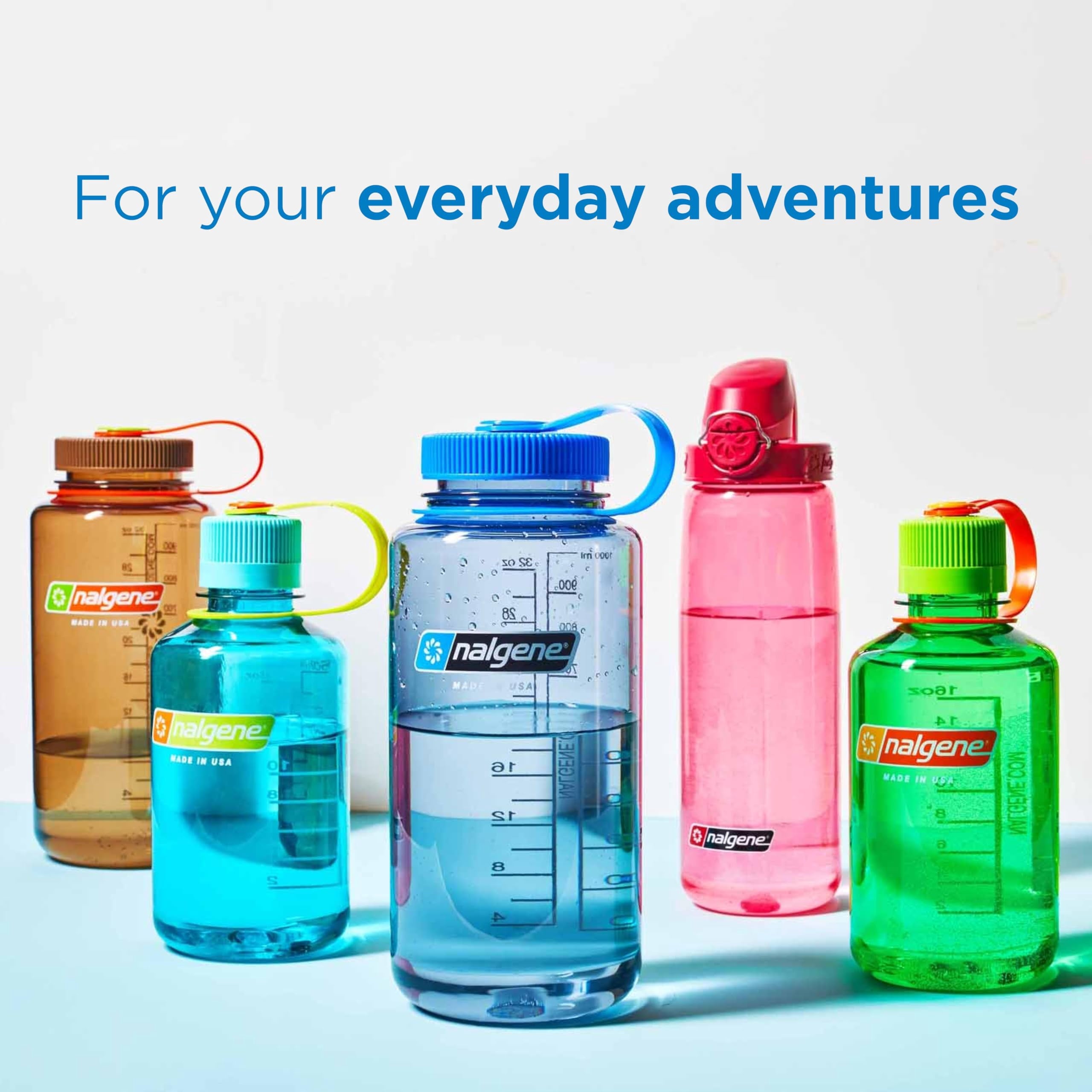 Nalgene Sustain Tritan BPA-Free Water Bottle Made with Material Derived from 50% Plastic Waste (using ISCC certified mass balance), 32 OZ, Narrow Mouth, Cherry Blossom - RU82