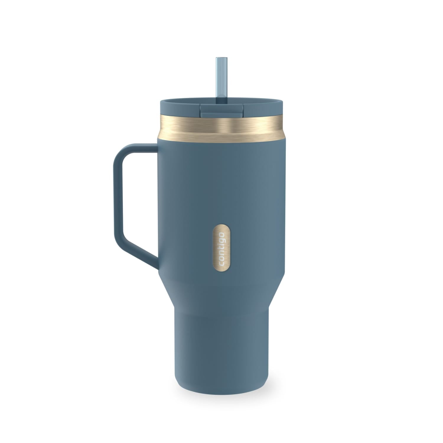 Contigo SnapSeal Leakproof Stainless Steel Reusable Water Bottle Tumbler with Side Handle, Black/Bronze, 30 oz - K4KT