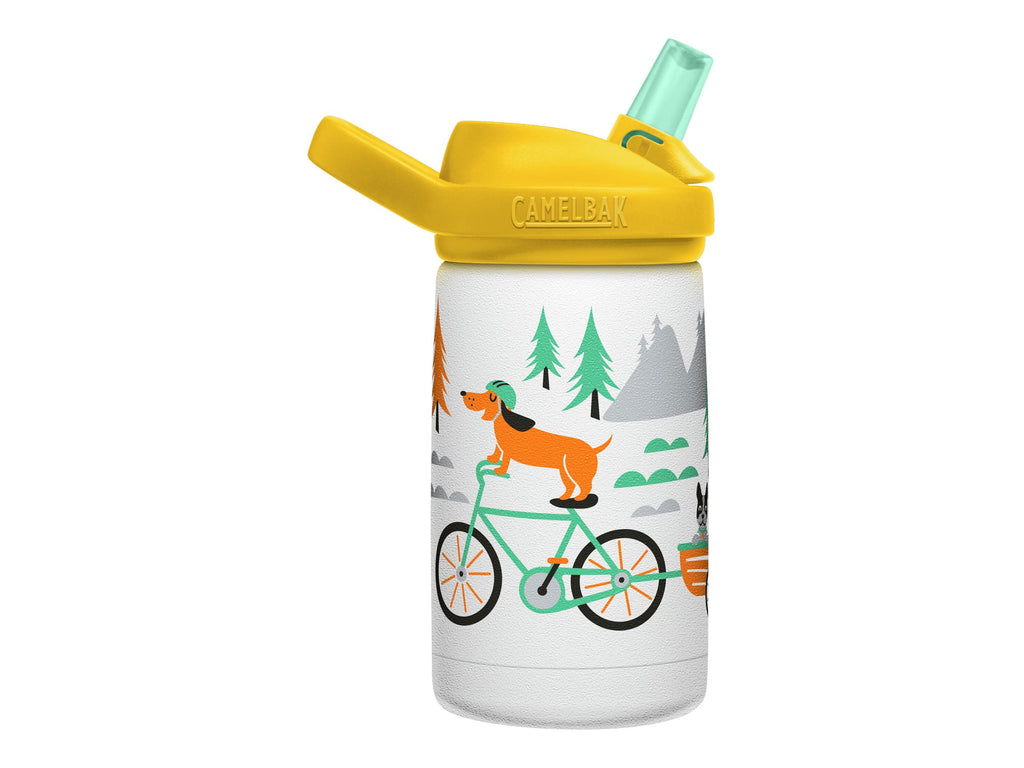 CamelBak Eddy+ Kids - Water bottle - Size 4.25 in x 2.91 in - Height 6.5 in - 12 fl.oz - biking dogs - US84