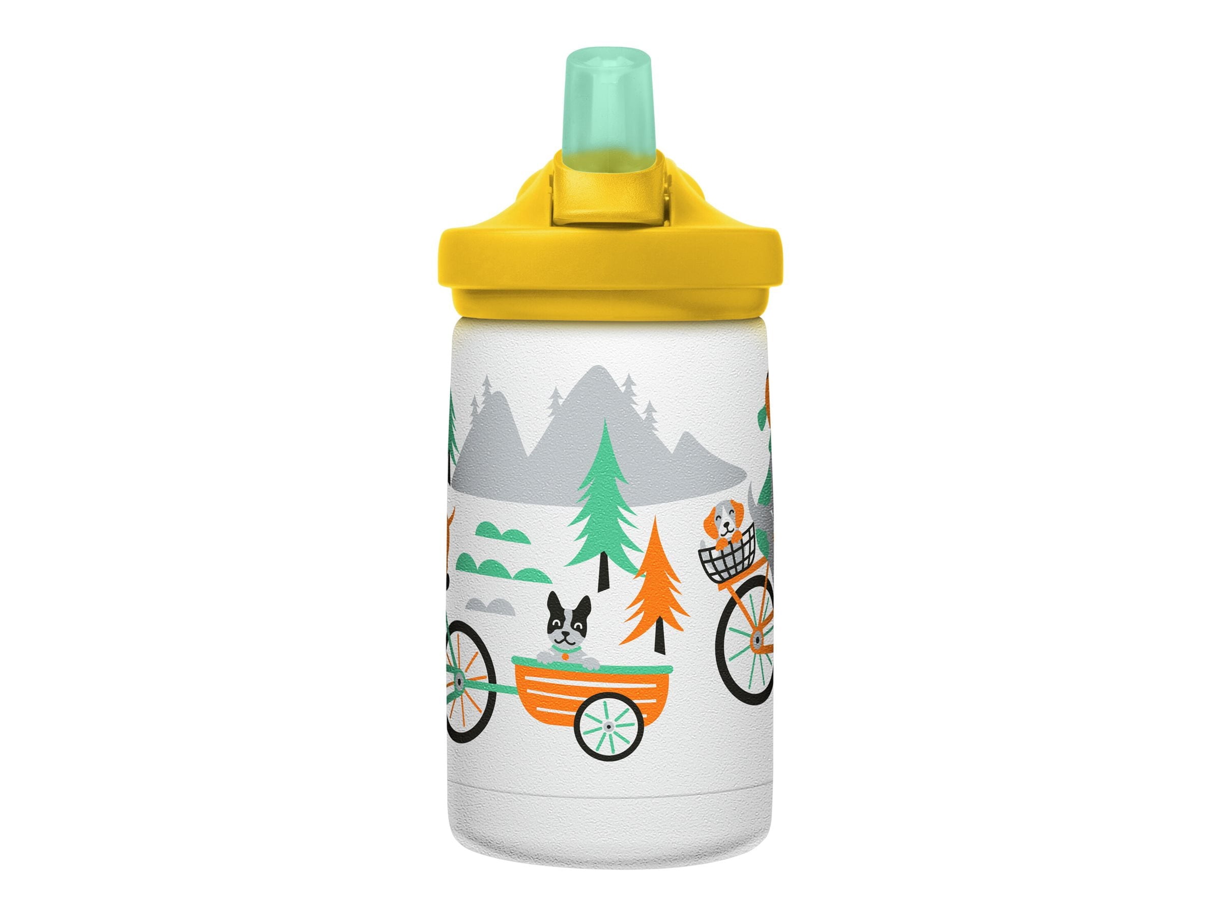 CamelBak Eddy+ Kids - Water bottle - Size 4.25 in x 2.91 in - Height 6.5 in - 12 fl.oz - biking dogs - US84