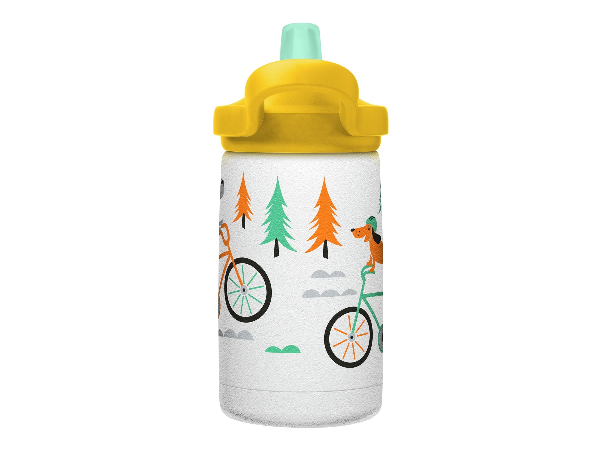 CamelBak Eddy+ Kids - Water bottle - Size 4.25 in x 2.91 in - Height 6.5 in - 12 fl.oz - biking dogs - US84