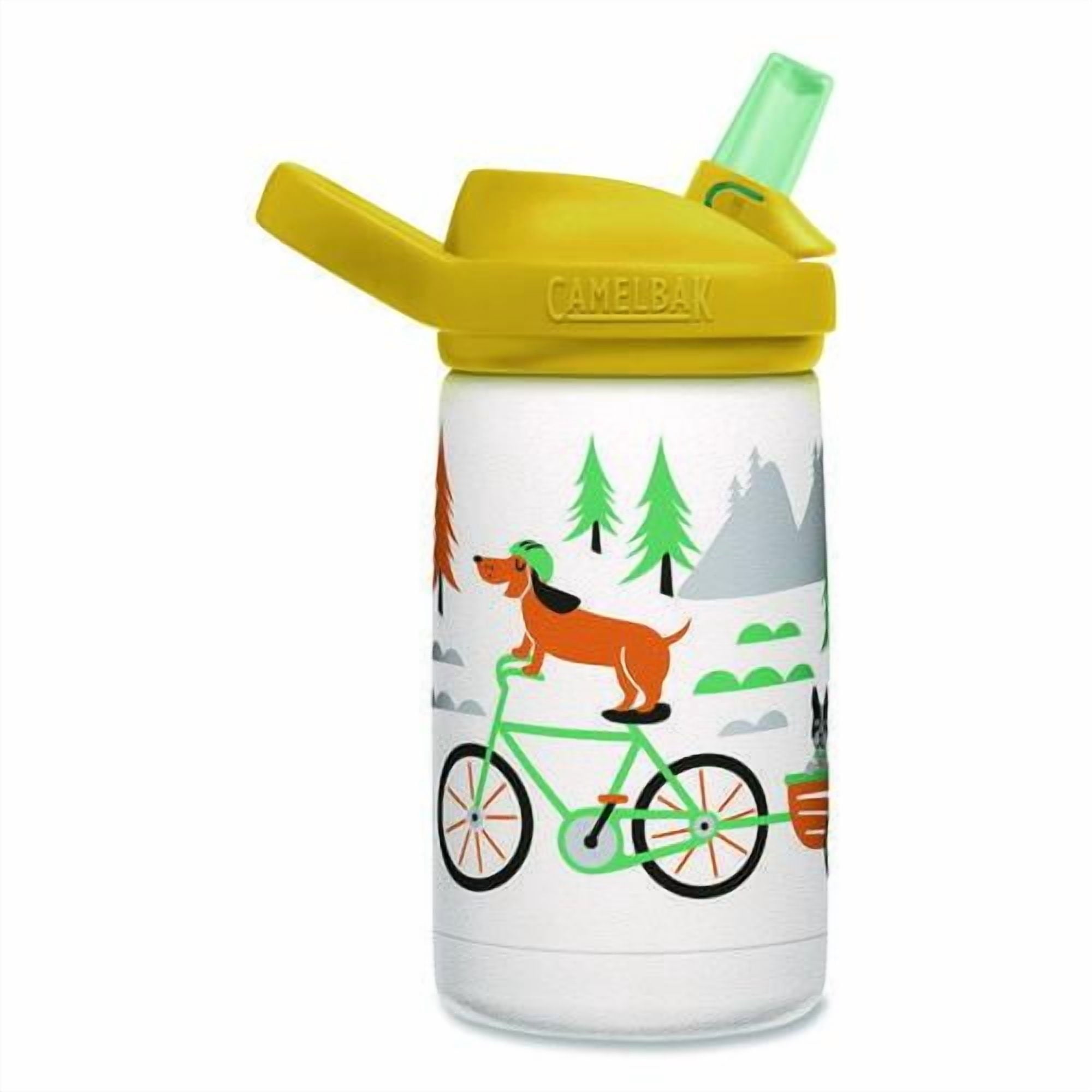 CamelBak Eddy+ Kids - Water bottle - Size 4.25 in x 2.91 in - Height 6.5 in - 12 fl.oz - biking dogs - US84