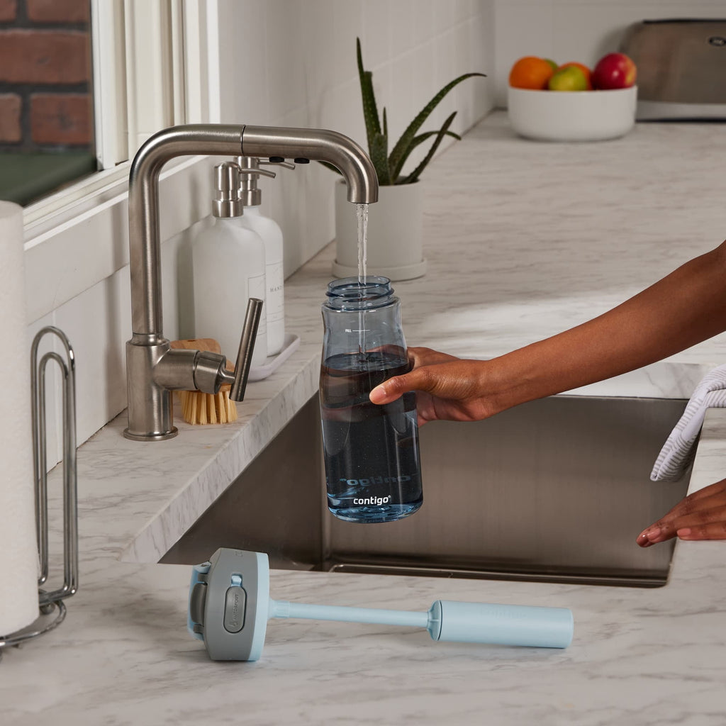 Contigo Wells Plastic Filter Water Bottle with AUTOSPOUT Straw Lid, 32 oz., Dark Ice - JKRM