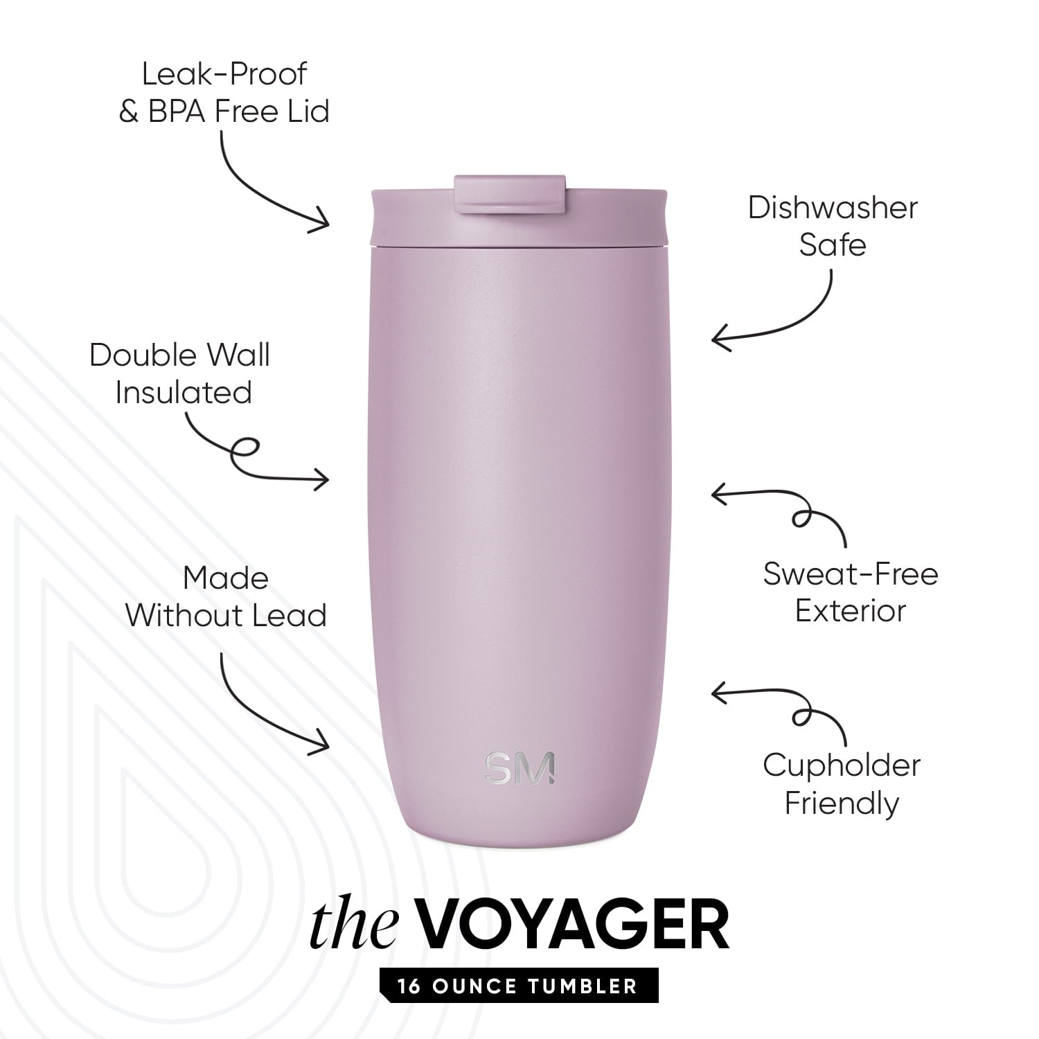 Simple Modern 16 fl oz Insulated Stainless Steel Voyager Coffee Tumbler with Insulated Flip Lid - YSZY