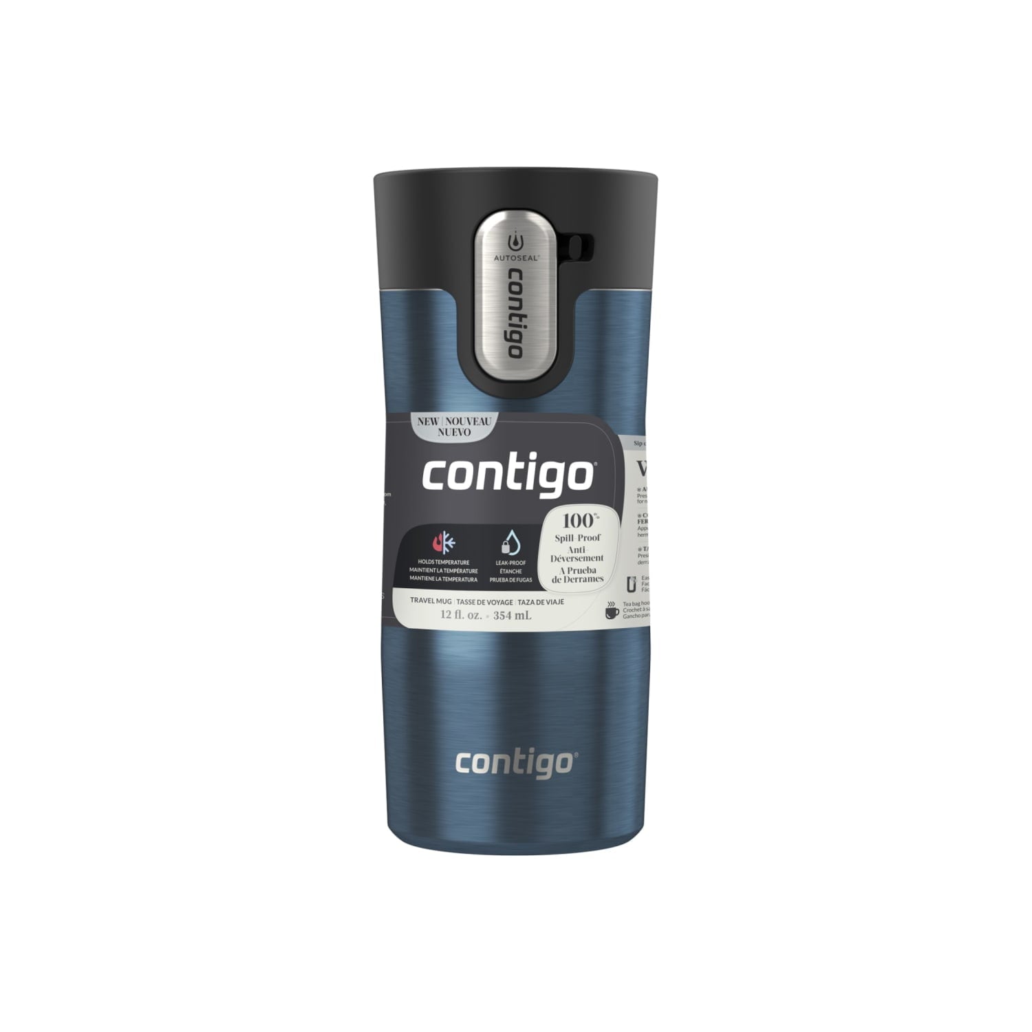 Contigo 12 oz. West Loop 3.0 Insulated Stainless Steel Travel Mug - Blueberry - 8L4V