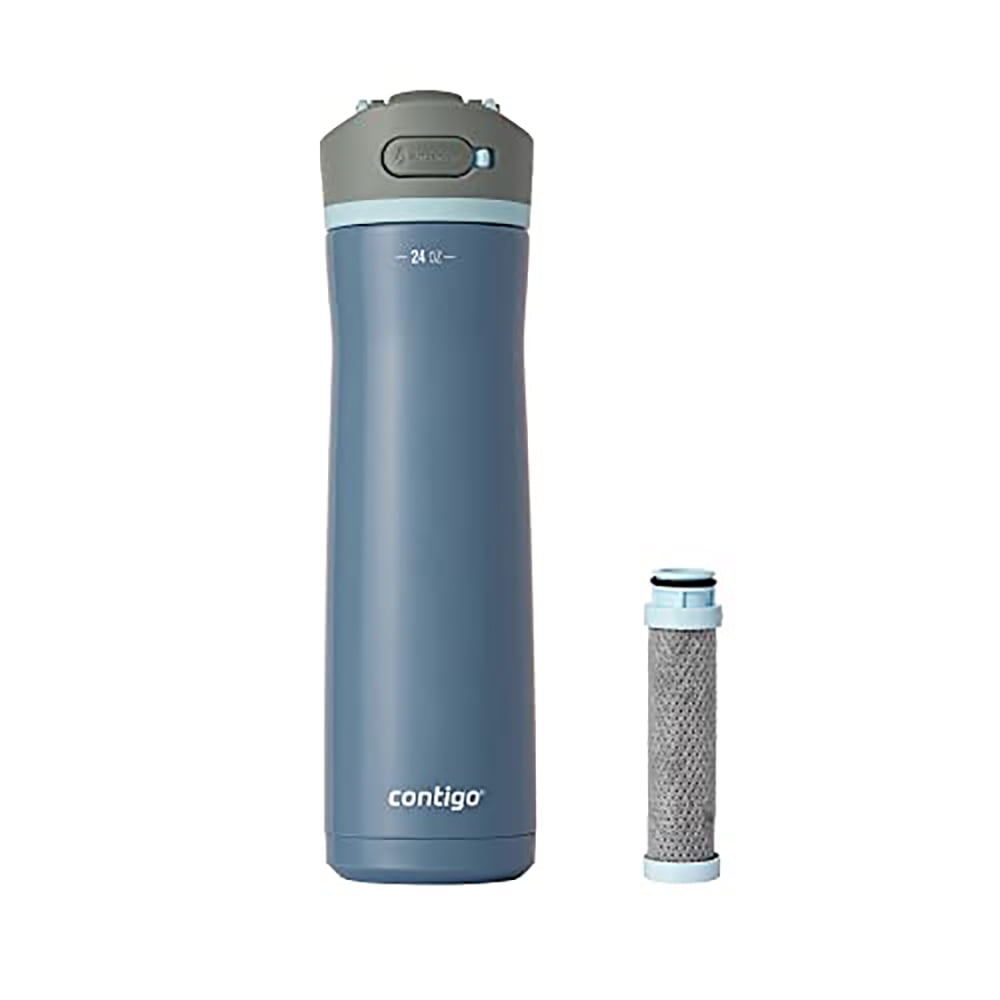 Contigo 24 oz. Wells Chill Stainless Steel Filter Bottle w/ Filters - Dark Ice - 6FAB