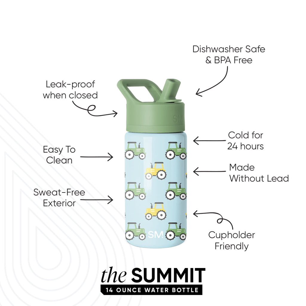 Simple Modern 14oz Summit Water Bottle with Straw Lid | Confetti - NFXV