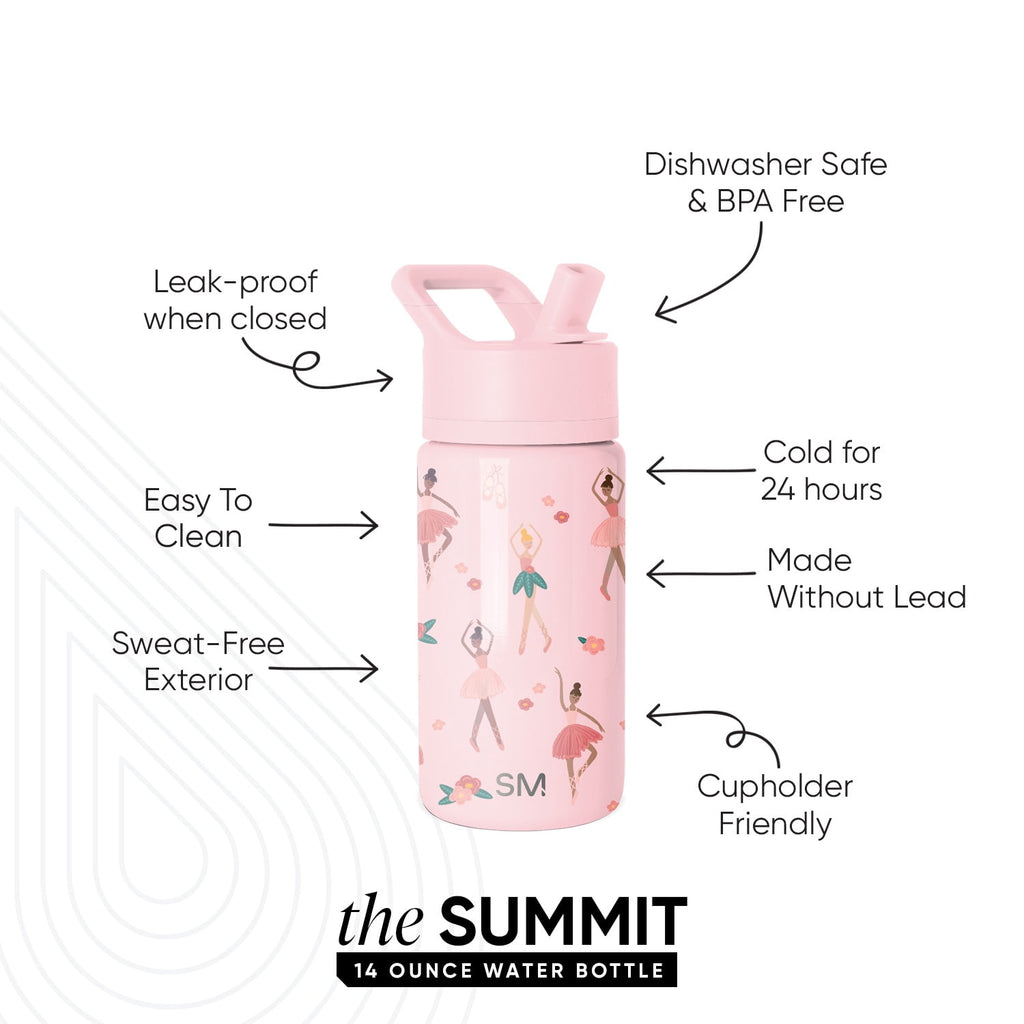 Simple Modern 14oz Summit Water Bottle with Straw Lid | Confetti - NFXV