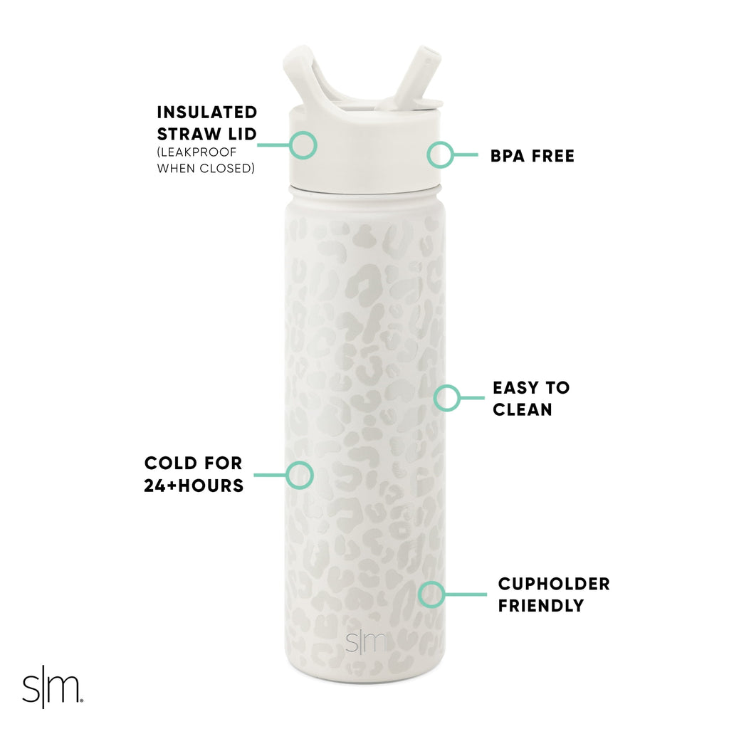 Simple Modern Summit Water Bottle Straw Lid Vacuum Insulated Stainless Steel Bottle | 22 fl oz - GYDZ