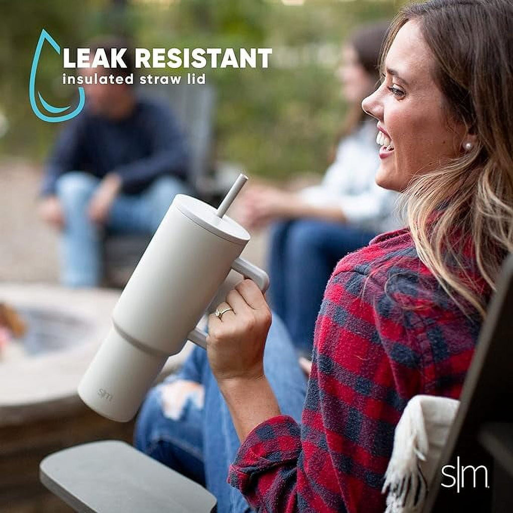 Simple Modern 40 fl oz Insulated Stainless Steel Trek Tumbler with Straw Lid | 80s Mix - ZFZ8
