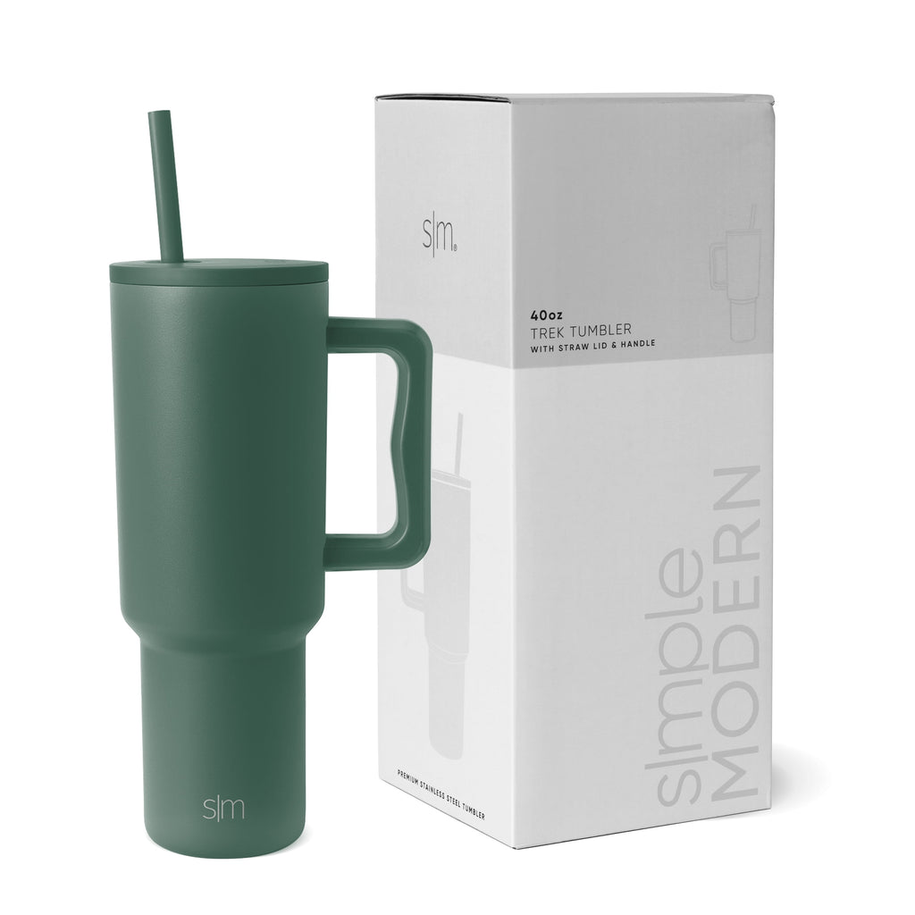Simple Modern 40 fl oz Insulated Stainless Steel Trek Tumbler with Straw Lid | 80s Mix - ZFZ8