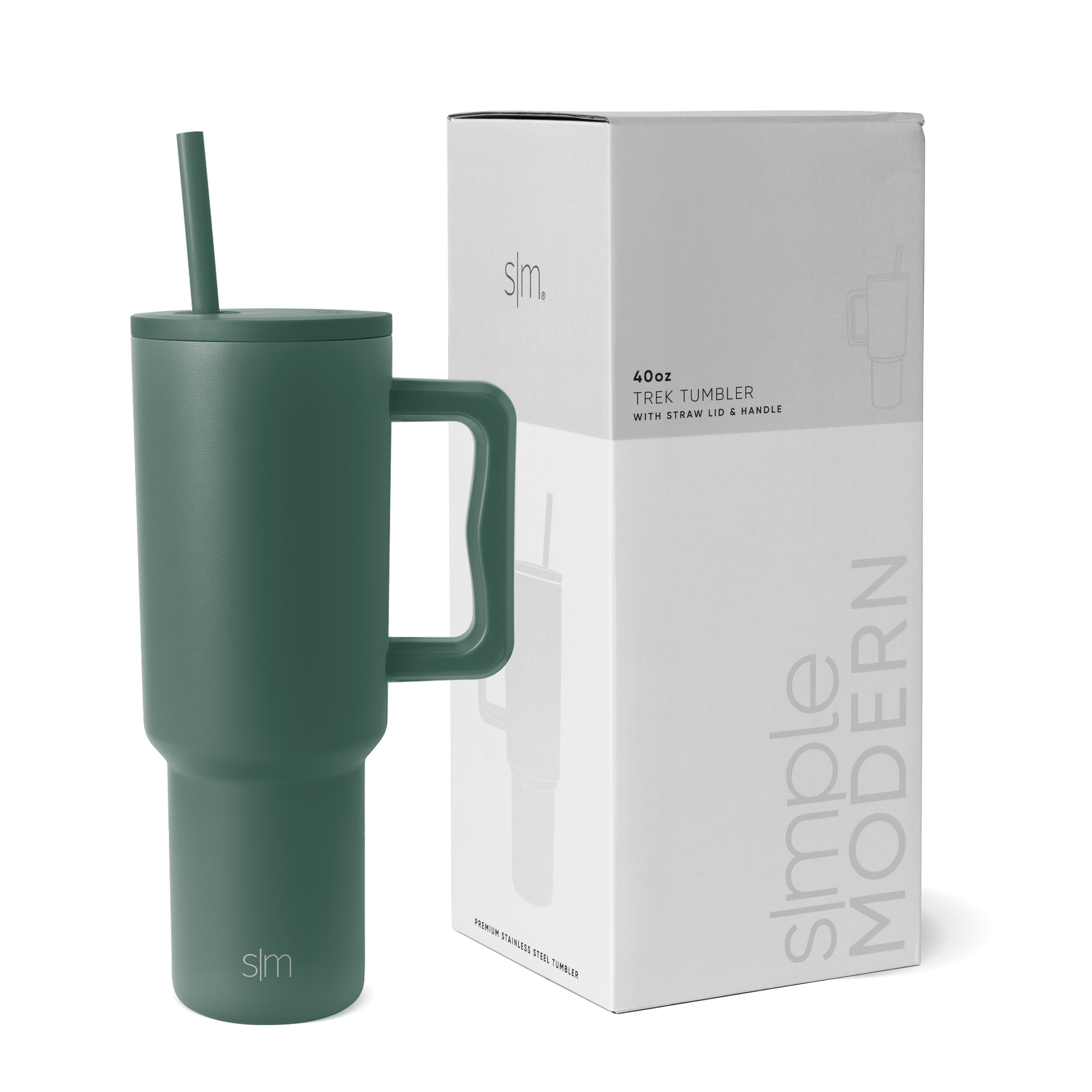 Simple Modern 40 fl oz Insulated Stainless Steel Trek Tumbler with Straw Lid | 80s Mix - ZFZ8