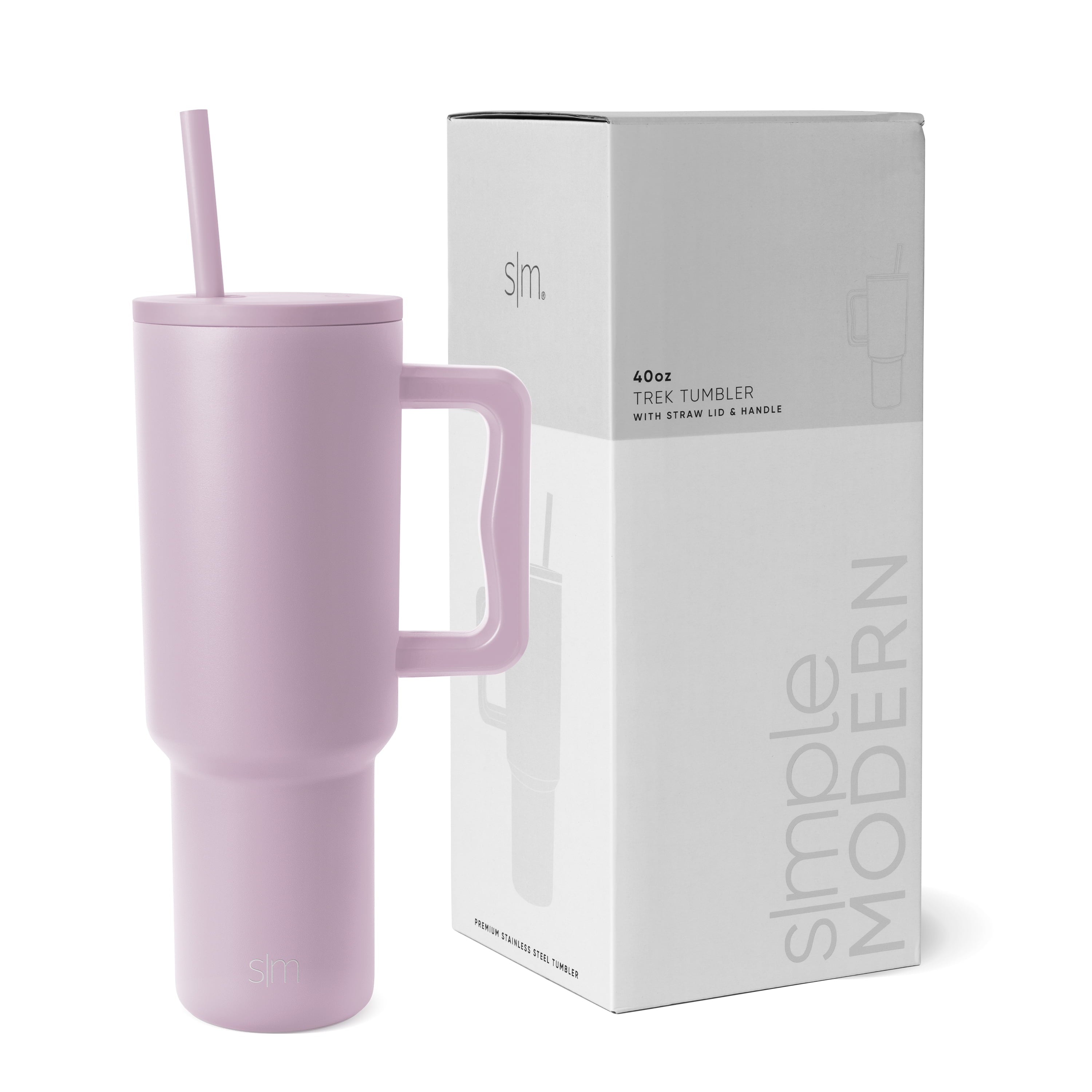 Simple Modern 40 fl oz Insulated Stainless Steel Trek Tumbler with Straw Lid | 80s Mix - ZFZ8