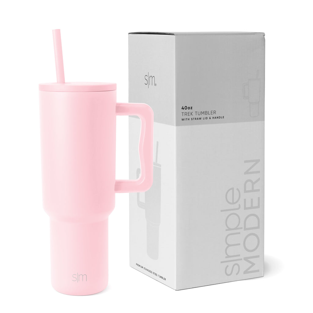 Simple Modern 40 fl oz Insulated Stainless Steel Trek Tumbler with Straw Lid | 80s Mix - ZFZ8