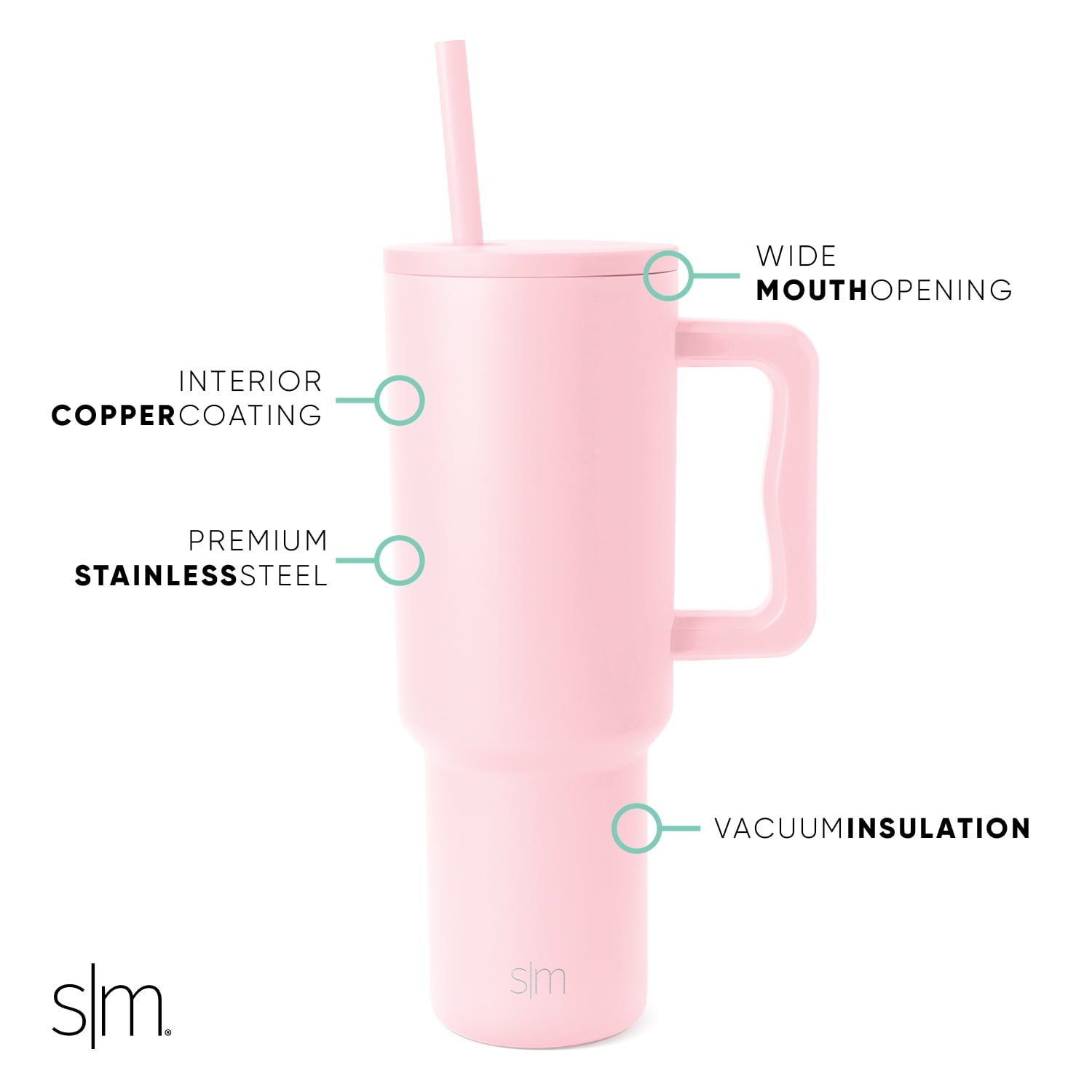 Simple Modern 40 fl oz Insulated Stainless Steel Trek Tumbler with Straw Lid | 80s Mix - ZFZ8