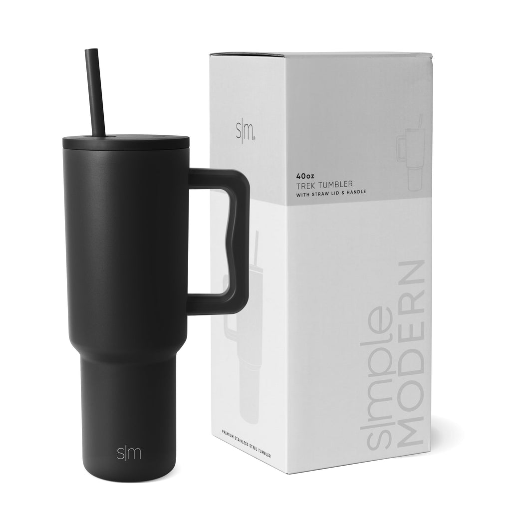 Simple Modern 40 fl oz Insulated Stainless Steel Trek Tumbler with Straw Lid | 80s Mix - ZFZ8