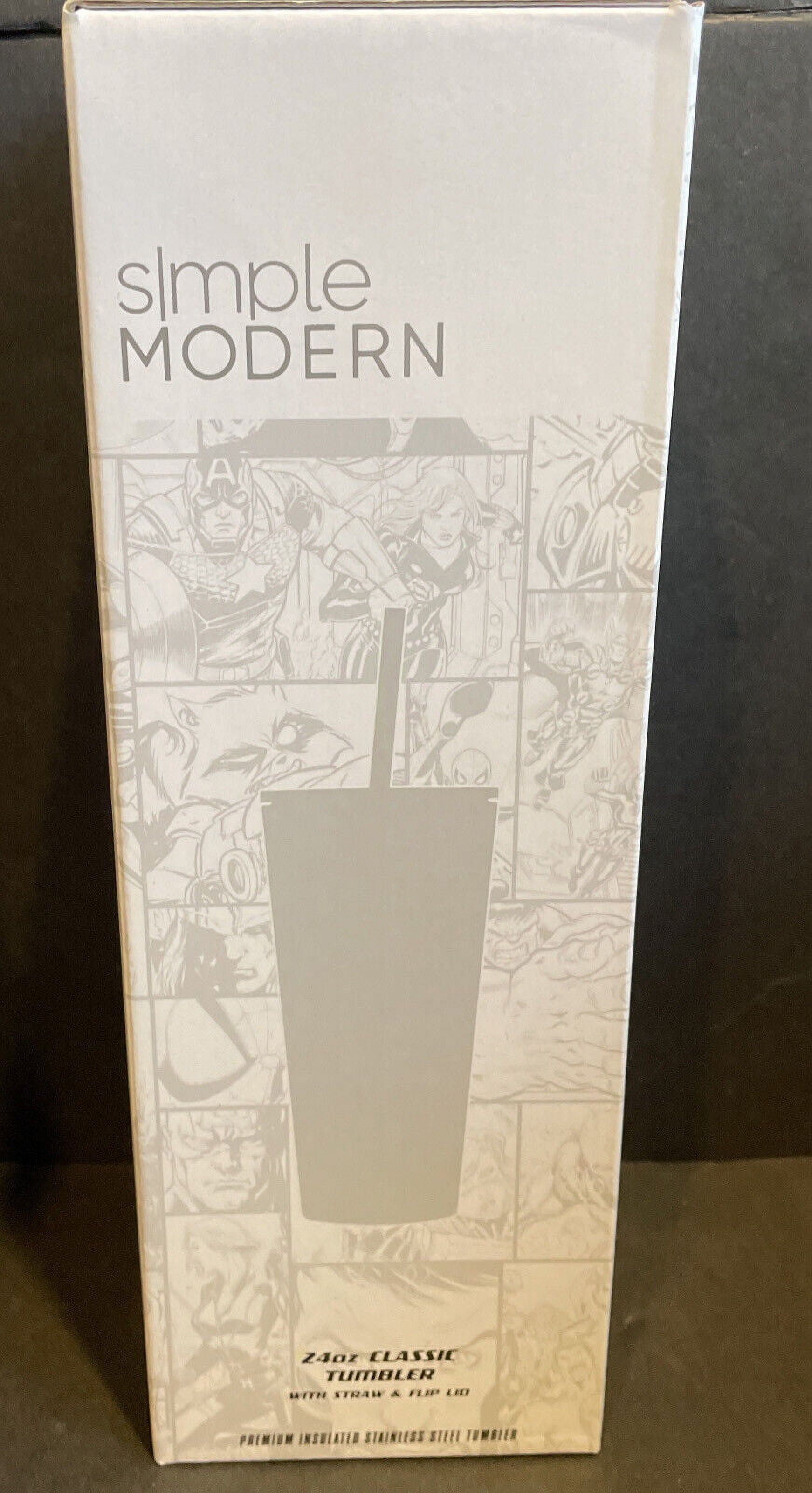 Simple Modern Insulated Iron Man Tony 24oz  Tumbler W/Flip Lid and Straw Lid - RA7J