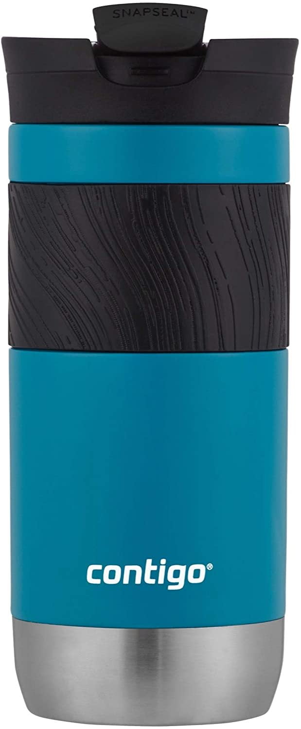 Contigo Byron 2.0 Stainless Steel Travel Mug with SNAPSEAL Lid and Grip, 20 oz, Sake &amp; Blue Corn, 2-Pack - GVNC