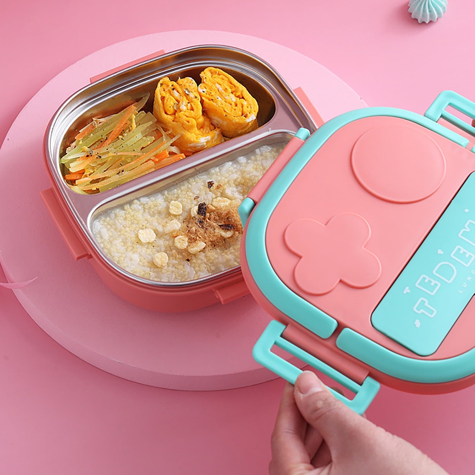 Clearance Items!Ymkly Kitchen Storage,Storage Box,Two Grid Stainless Steel Square Lunch Box ForTravel Office For Girls Boys Portable School Lunch Box Bento Thermal Food ,Contigo Coffee Travel Mug - XNFL