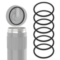 Linkidea 6 Pack Water Bottle Gasket Replacement Compatible with Contigo Byron Snapseal Travel Mug 16oz/20oz, Silicone O Ring Leak Proof Rubber Seal with Tweezer for Bottle Lid, Black - HV6G
