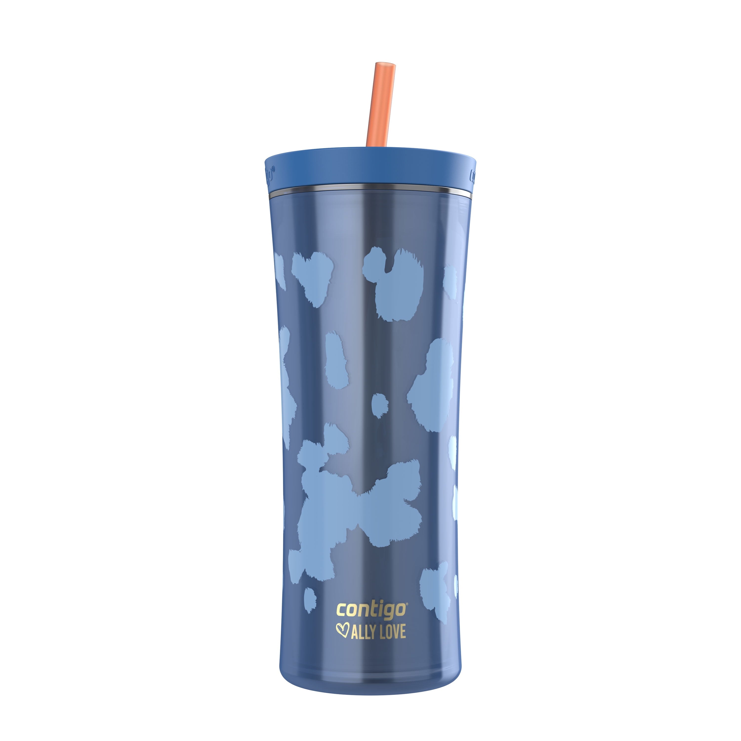 Contigo 20oz Shake &amp; Go Tumbler, Plastic with Straw, Stellar Jay Cowhide Couture - HPJ2