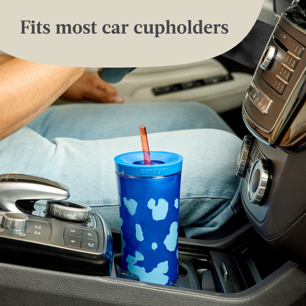 Contigo 20oz Shake &amp; Go Tumbler, Plastic with Straw, Stellar Jay Cowhide Couture - HPJ2