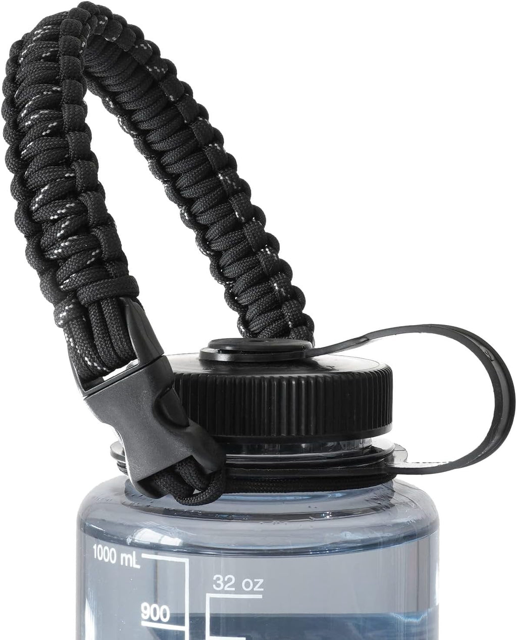 Hydrocord Handle for Nalgene Water Bottles, Fits Wide Mouth Water Bottles, Durable Carrier, Secure Accessories, Compatible with 32oz, 36oz, 48oz Water Bottle (Black) - LLJT