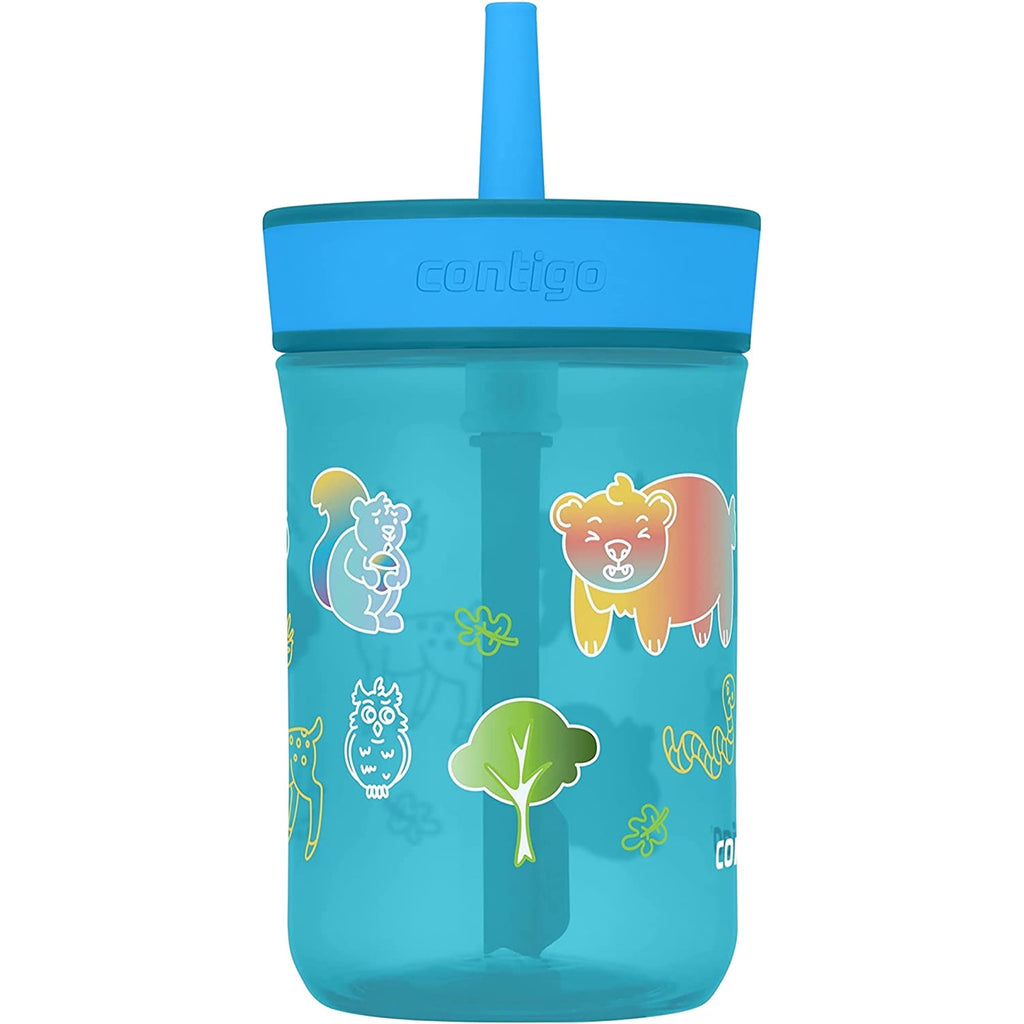 Contigo Kid's 14 oz. Leighton Tumbler with Straw - Juniper/Blue Forest - QTKG