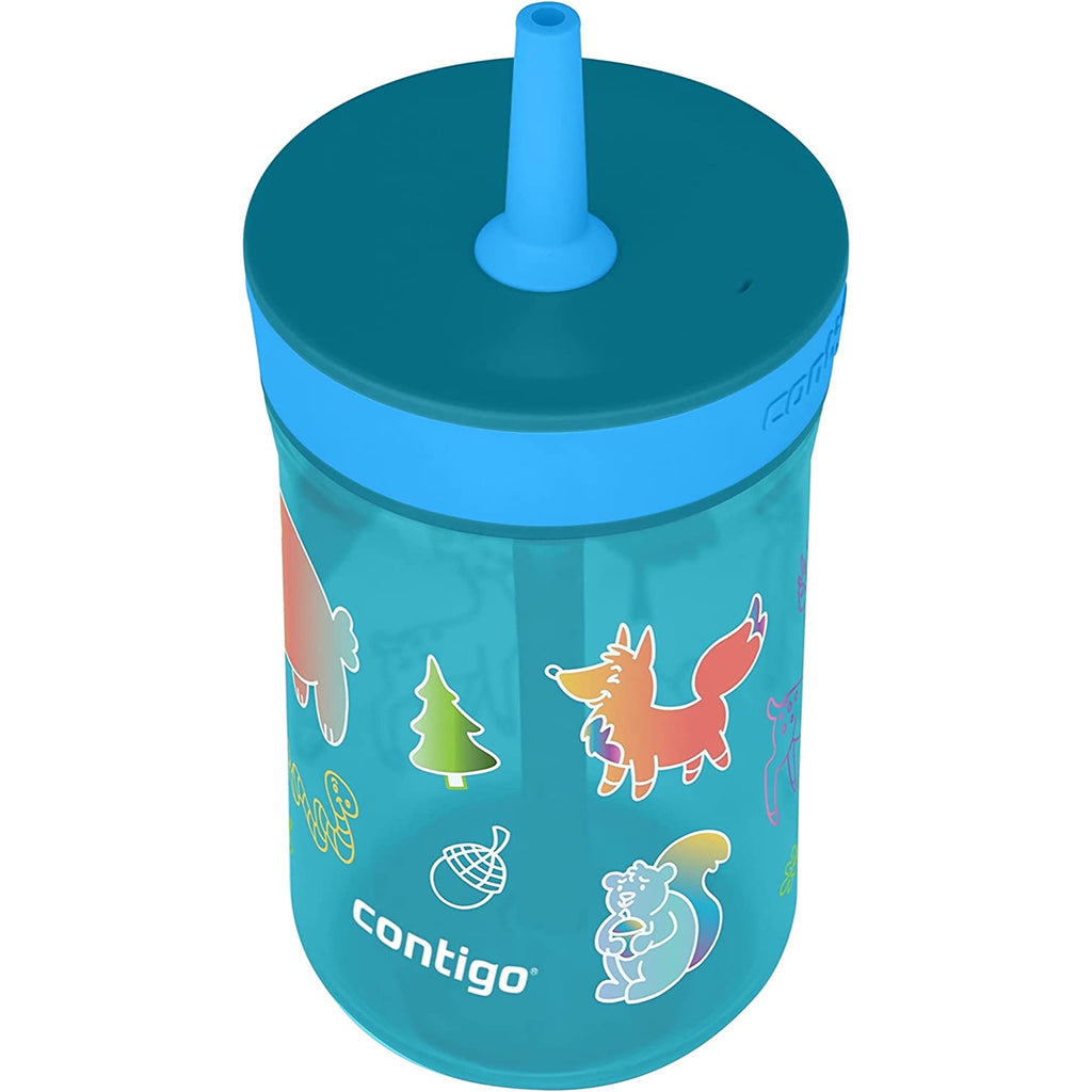 Contigo Kid's 14 oz. Leighton Tumbler with Straw - Juniper/Blue Forest - QTKG