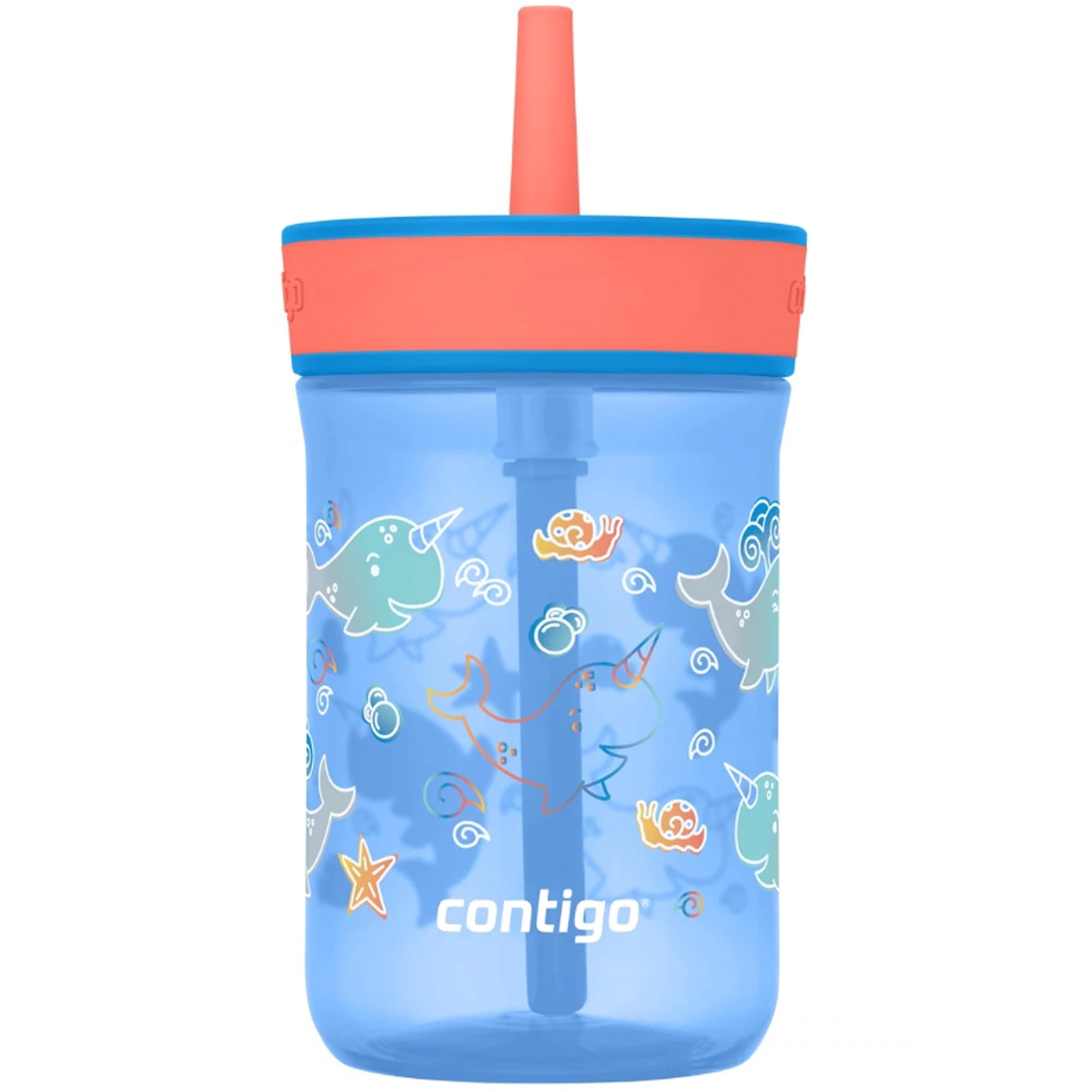 Contigo Kid's 14 oz. Leighton Tumbler with Straw - Juniper/Blue Forest - QTKG