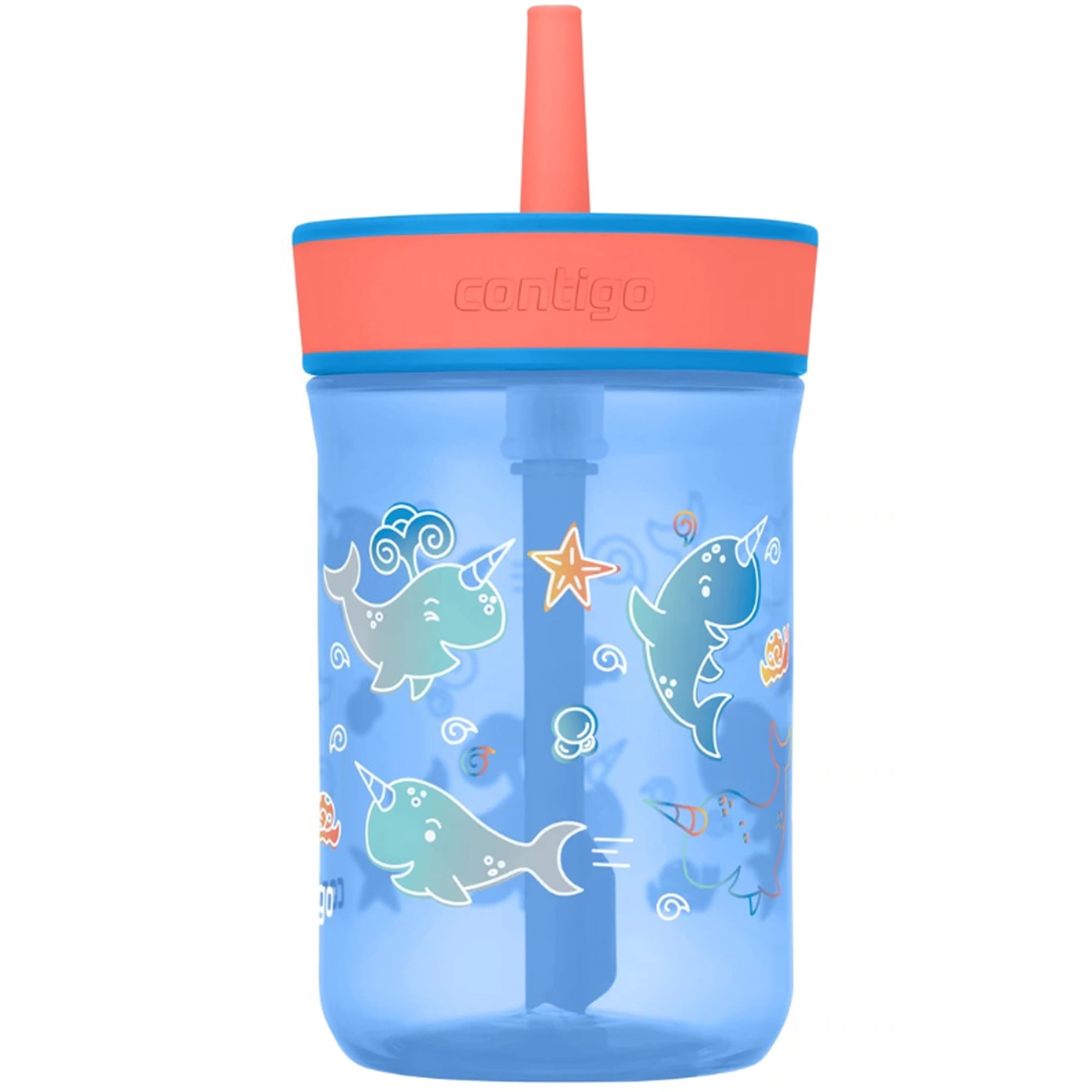 Contigo Kid's 14 oz. Leighton Tumbler with Straw - Juniper/Blue Forest - QTKG