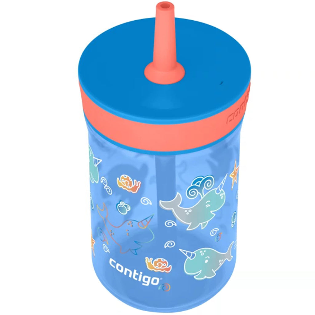 Contigo Kid's 14 oz. Leighton Tumbler with Straw - Juniper/Blue Forest - QTKG