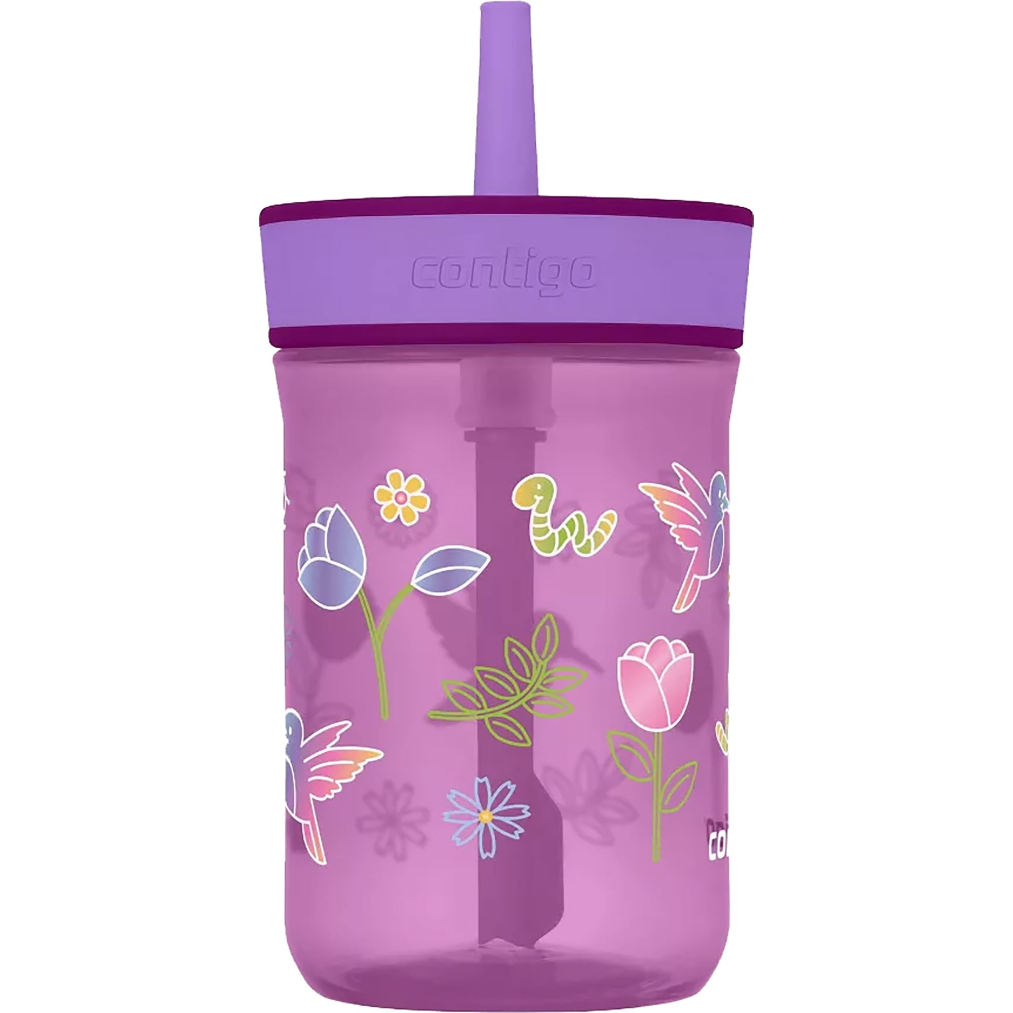 Contigo Kid's 14 oz. Leighton Tumbler with Straw - Juniper/Blue Forest - QTKG