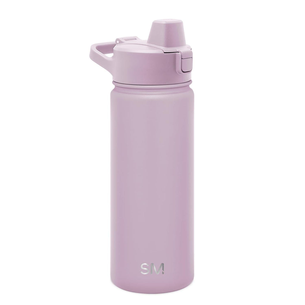 Simple Modern 18 fl oz Insulated Stainless Steel Summit Water Bottle with Covered Silicone Straw Lid | Sweet Taffy - 5MNL