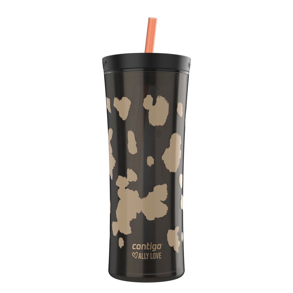 Contigo 20oz Shake &amp; Go Tumbler, Plastic with Straw, Licorice Cowhide Couture - 675A